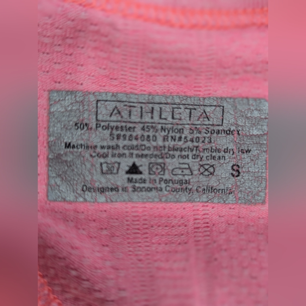 Athleta Bright Pink Fastest Track Stretch Tank Top Size Small - Picture 7 of 7